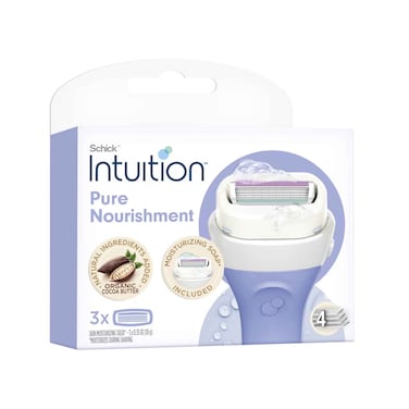 Schick Women Intuition Pure Nourishment 3 Pieces Cartridge