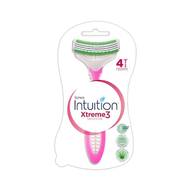 Schick Women Intuition Xtreme 3 Sensitive 4 Pieces Razors