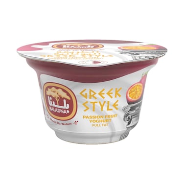 Baladna Greek Style Passion Fruit Yoghurt Full Fat 150g
