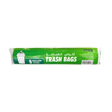 Vpack Trash Bags 5Gallon, 45 Pieces