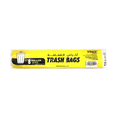 V Pack 8 Gallons Economy Trash Bags 25 Pieces