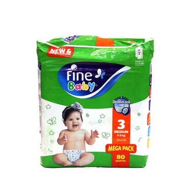 Fine Baby Diaper Size 3 Medium 4 to 9Kg 84 Diapers