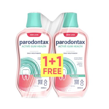 Paradontax Mouthwash Active Gum Health Assorted 300mlx2 Pieces