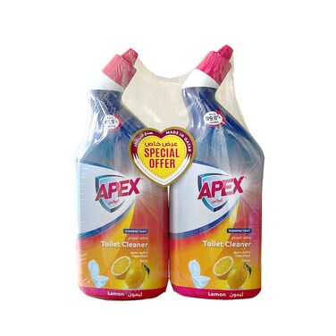 منظف تواليت أبيكس برائحة الليمون 750 مل × 2 قطعة