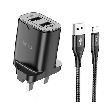HOCO DUAL PORT CHARGER SET(IP)