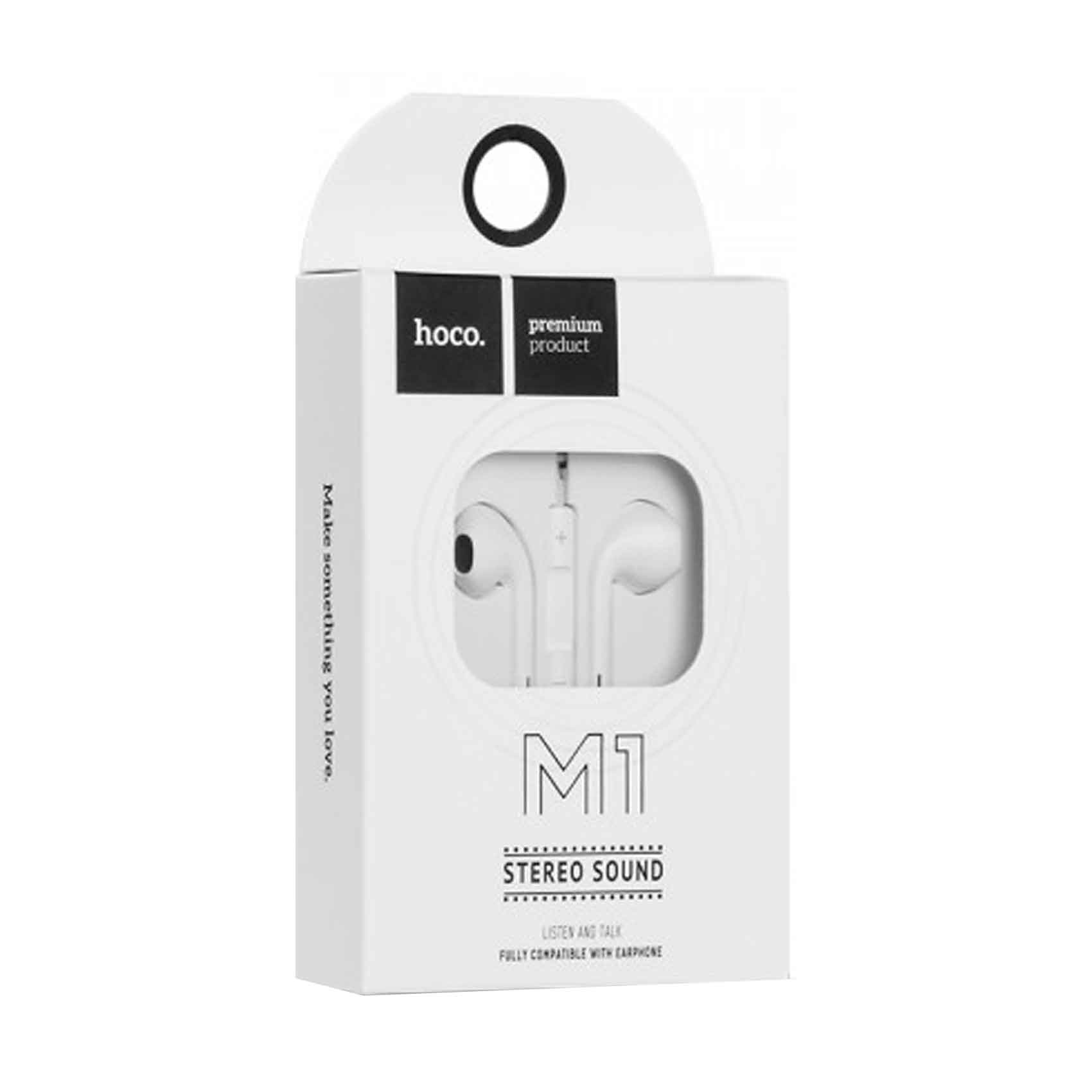 Hoco M1 Stereo Sound Earphones White
