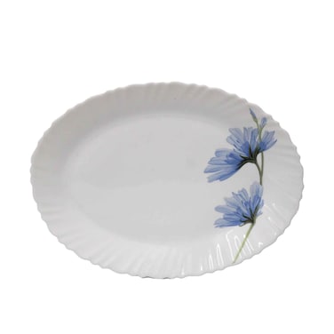 La Opala Serving Plate Class Floral 33cm