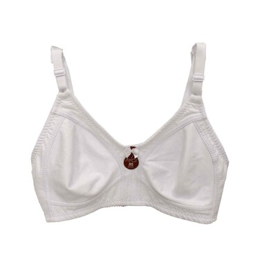 Ayci Lingerie Wire Bra No Padding 85 Cup B, White (No Refund/Exchange for Hygienic Items)