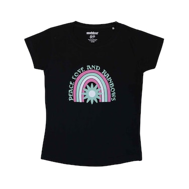 تيشيرت بناتي بأكمام قصيرة مع طبعة - من 3 إلى 14 سنة - متنوع