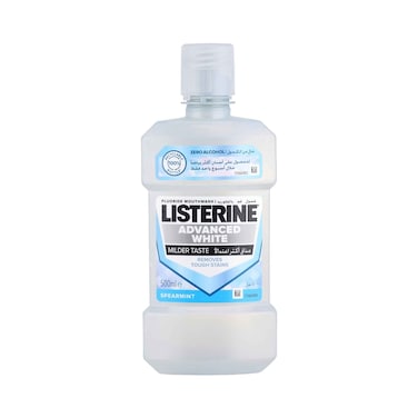 Listerene Mouthwash Advanced White Removed Tiugh Stains Spearmint 500ml