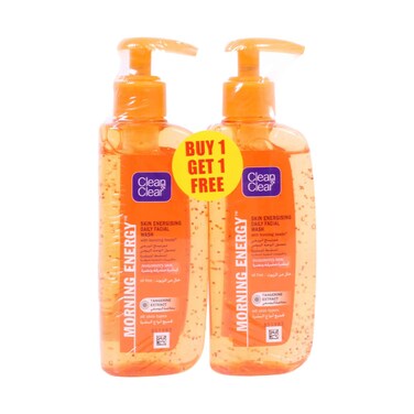Clean &amp; Clear Face Wash Skin Energising Morning Energy Oil Free 150mlx2 Pieces