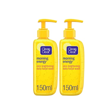 Clean &amp; Clear Face Wash Skin Brightening Morning Energy Oil Free 150mlx2 Pieces