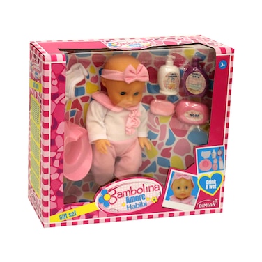 Gambolina Amore Habibi Baby Doll Gift Set Drink &amp; Wet