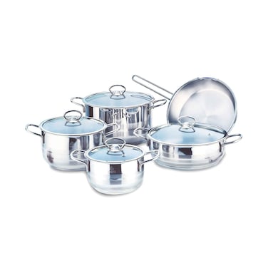 طقم أواني طبخ فالز بيتا ستانلس ستيل 9 قطع