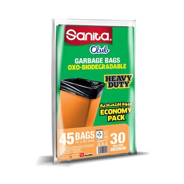 Sanita Club Garbage Bag 30 Gallons 45 Bags