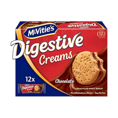 Mcvitie's Wheat Biscuit Digestive Cream With Chocolate 40gx12 Pieces