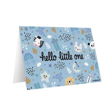 Mukagraf Greeting Card Hello Little One For Boy