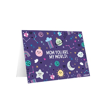 Mukagraf Greeting Card Mom You Are My World!