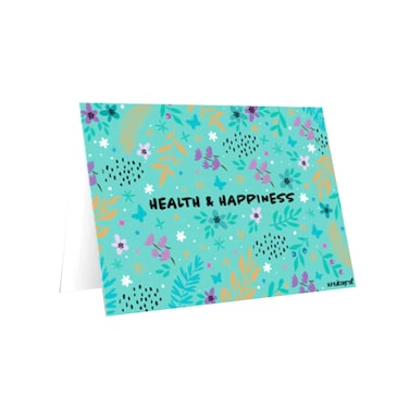Mukagraf Mini Greeting Card Health &amp; Happiness