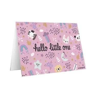 Mukagraf Mini Greeting Card Hello Little One For Girl