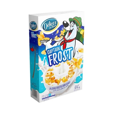 Delices Du Monde Cereal Frosted Corn Flakes Captain Frost 375g