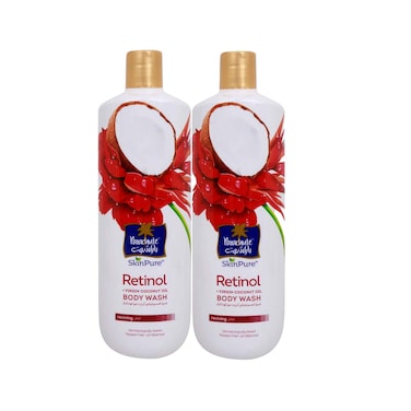 غسول الجسم من باراشوت بزيت جوز الهند البكر والريتينول 400 مل × قطعتين