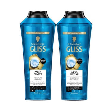 شامبو شوارزكوف غليس لترطيب الشعر "أكوا ريفايف" 400 مل × 2