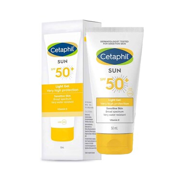 Cetaphil Sun Light Gel With Spf 50 For Sensitive Skin 50ml