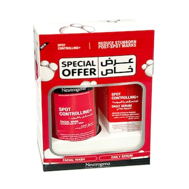 Neutrogena Face Wash Spot Controlling 200ml + Daily Serum Spot Controlling 50ml