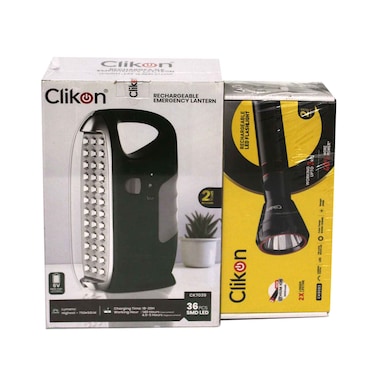 Clikon Rechargeable Emergency Lantern + Led Flash Light
