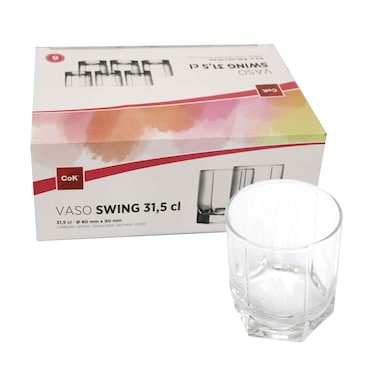 Cok Glass Ware Set Vaso 6 Pieces 80mmx90mm