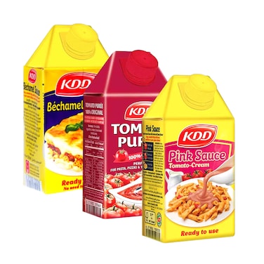 KDD Tomato Puree &amp; Cooking Sauce Assorted 500mlx3 Pieces