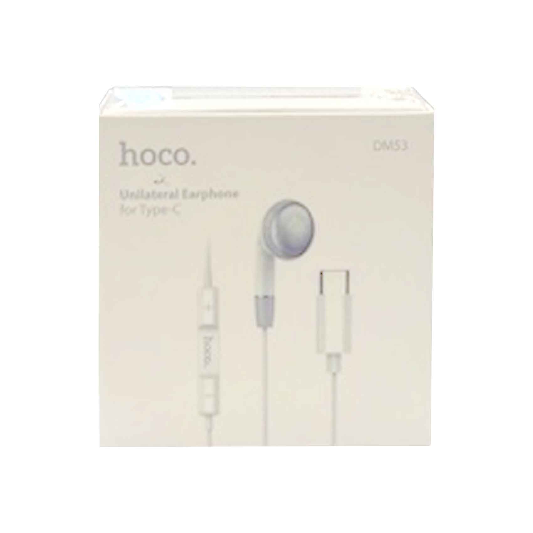 Hoco Earphone Type - C + Round Head Cable DM53