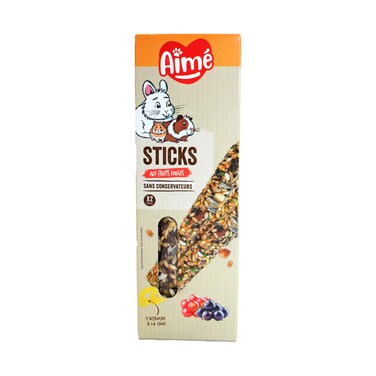 Aime Rodent &amp; Rabbit Sticks With Red Fruits 115g