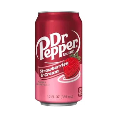 Dr Pepper Strawberries &amp; Cream Soda Can 355ml
