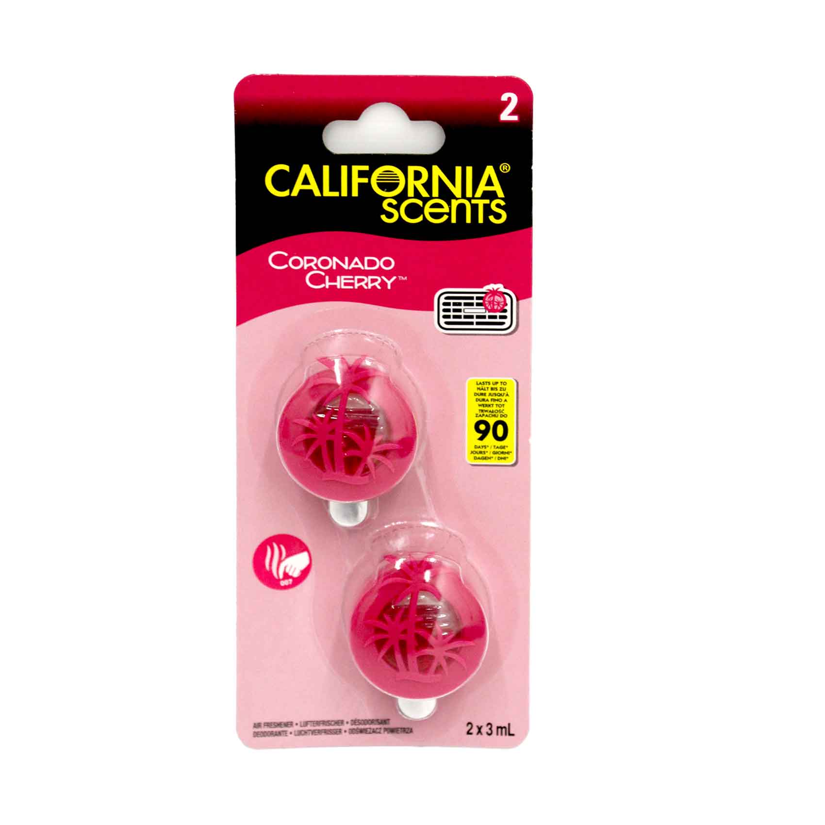 California Scents Vent Diffuser Clip Coronado Cherry 3mlx2