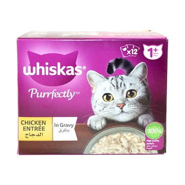 Whiskas Cat Food Purrfectly Chiken Entr&eacute;e In Gravy 85gx12 Pieces
