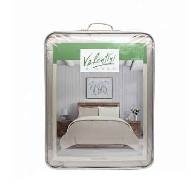 Valentini Bianco Comforter 4 Pieces Set, Beige King Size