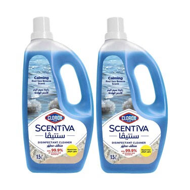 Clorox Scentiva Disinfectant Cleaner Dilutable With Red Sea Breeze 1.5lx2 Pieces