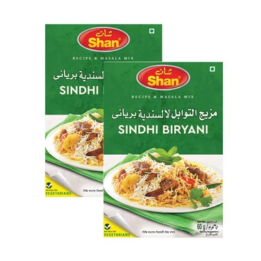 Shan Seasoning Mix Sindhi Biryani Powder 60gx2 Pieces