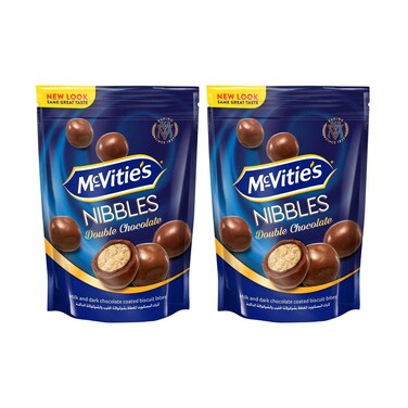 Mcvities Digestive Nibbles Double Chocolate 110gx2 Pieces