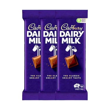 Cadbury Dairy Plain Milk Chocolate 85gx3 Pieces