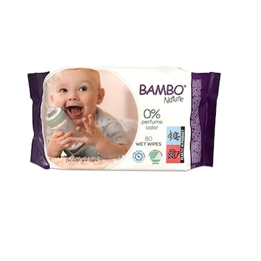 مناديل مبللة بامبو ناتشور بدون عطر أو لون 80 منديل