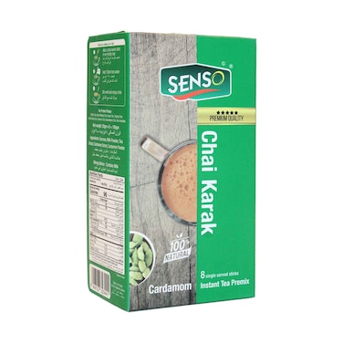 Senso Chai Karak Tea Premix Cardamom 20gx8 Pieces