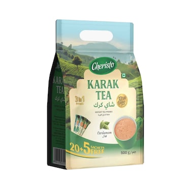 Senso Cheristo Karak Instant Tea Premix Cardamom 20gx25 Pieces