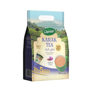 Senso Cheristo Karak Instant Tea Premix Saffron 20gx25 Pieces