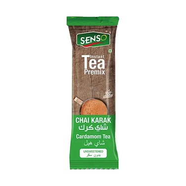 Senso Instant Tea Premix Chai Karak With Cardamom Unsweetened Flavour 14g