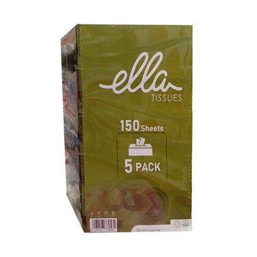 LP Ella Facial Tissue 150 Sheets x5 Pack