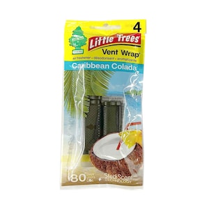 Little Trees Air Freshener 4 Vent Wrap Caribbean Colada Scent