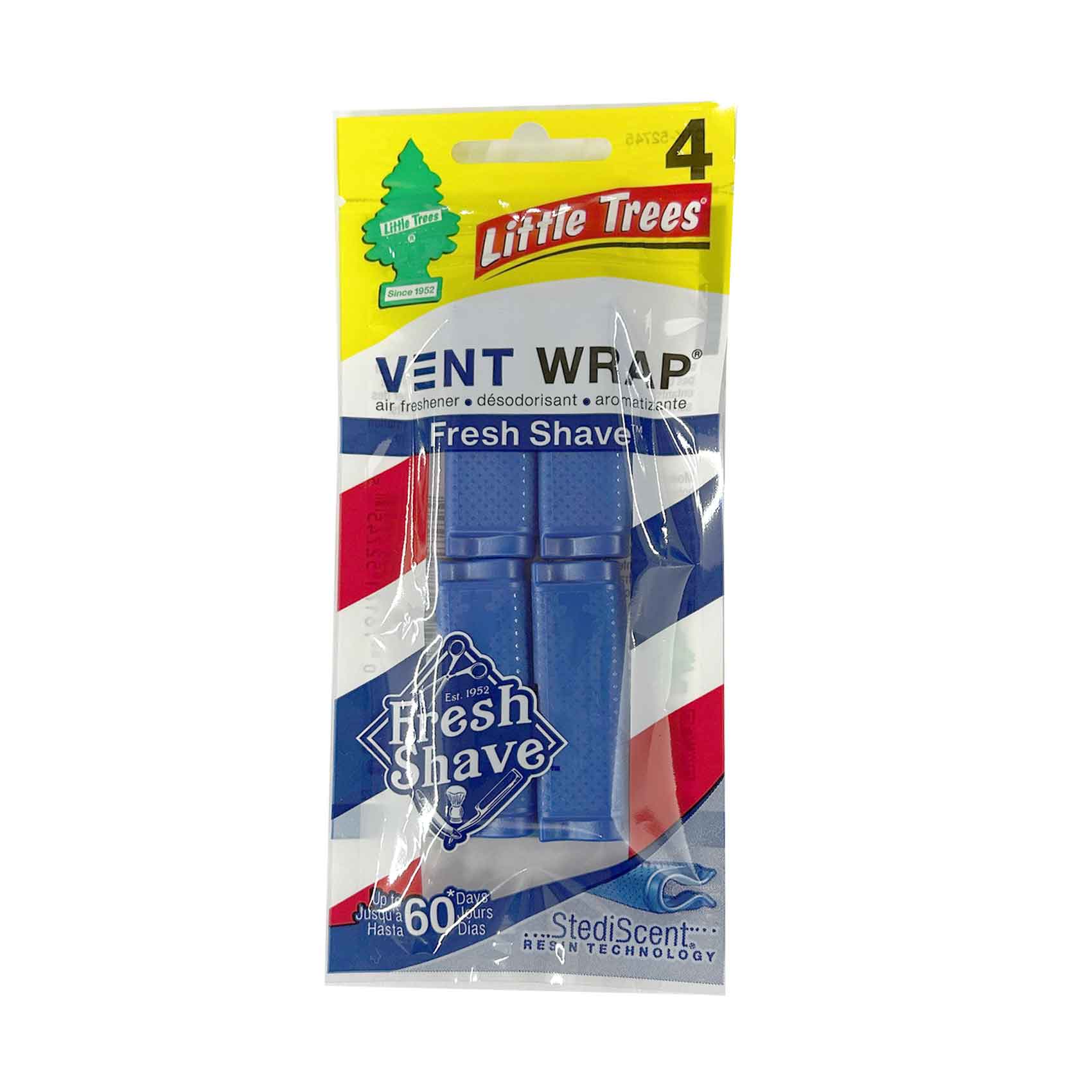 Little Trees Air Freshener 4 Vent Wrap Fresh Shave Scent
